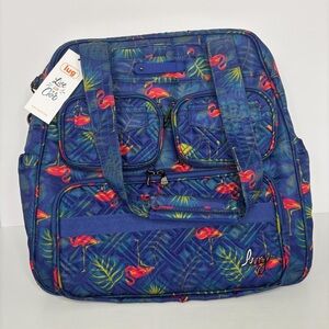 Lug Puddle Jumper LE Flamingo Multi Tote Travel Gym Carryall Bag Organizer NWT